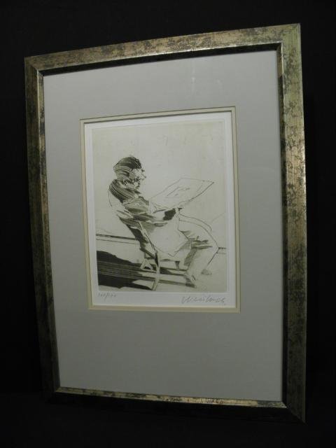 Claude Weisbuch original drypoint