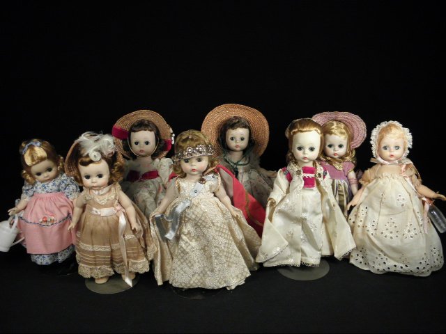 Group lot of eight vintage Madame