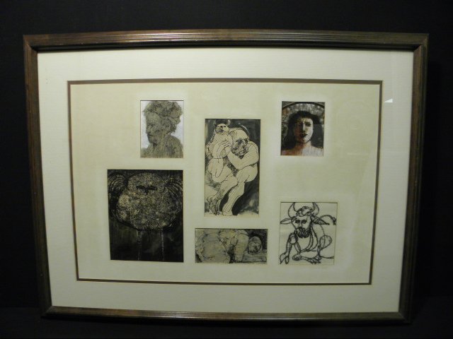 Framed group of six assorted unusual 16bc80