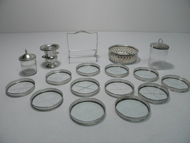 Group lot of assorted crystal and sterling