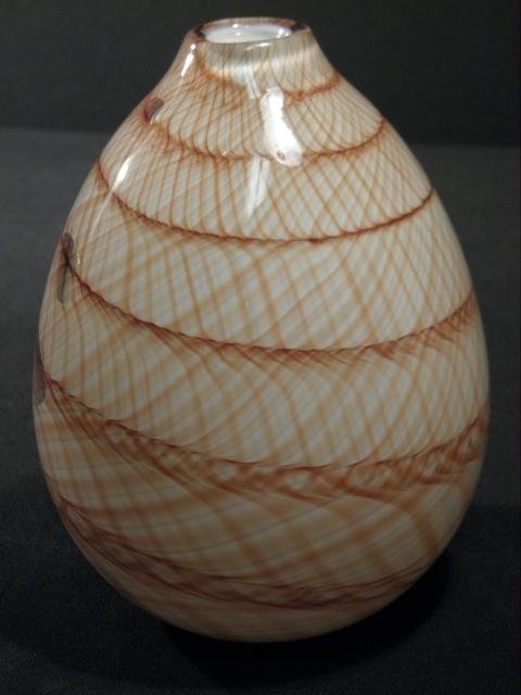 Cased art glass bottle vase with