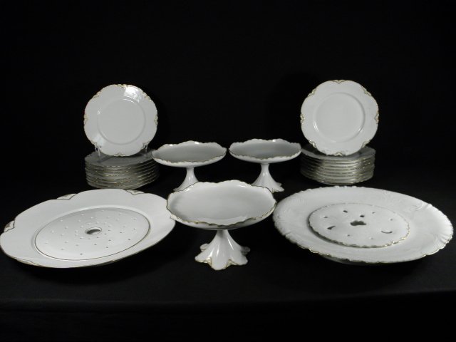 Haviland French gilt porcelain dinnerware.