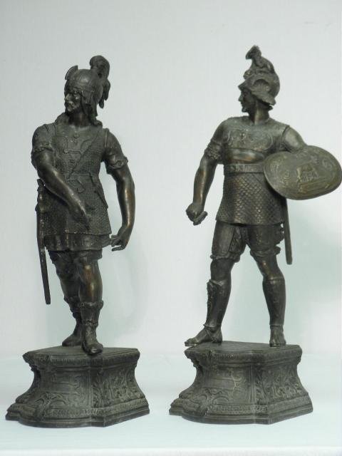 Two classical standing soldier