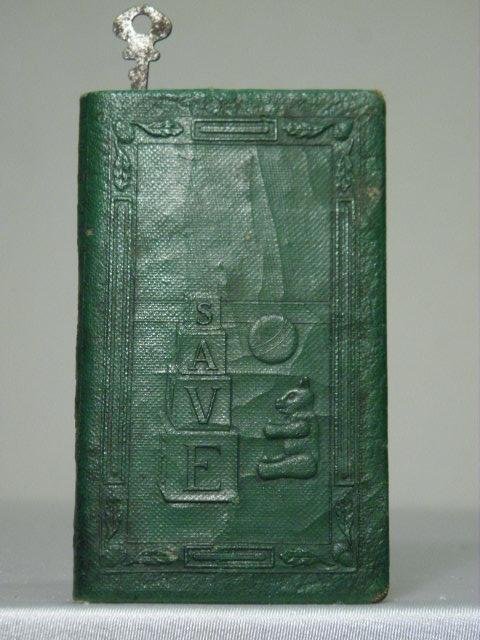 Figural book cast iron still bank  16bce3