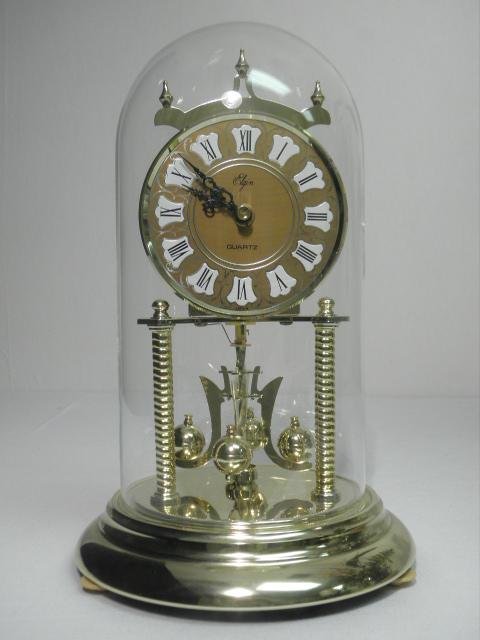 Elgin brass anniversary clock with