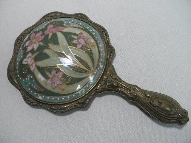 Art Nouveau floral enameled hand 16bcfb