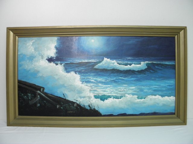 Oil on board seascape painting 16bd37