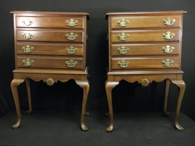 Pair of Mahogany finished four drawer