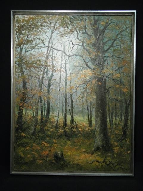 Oil on canvas Autumn landscape