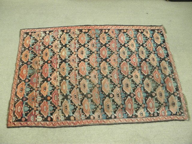 Caucasian area rug hand knotted