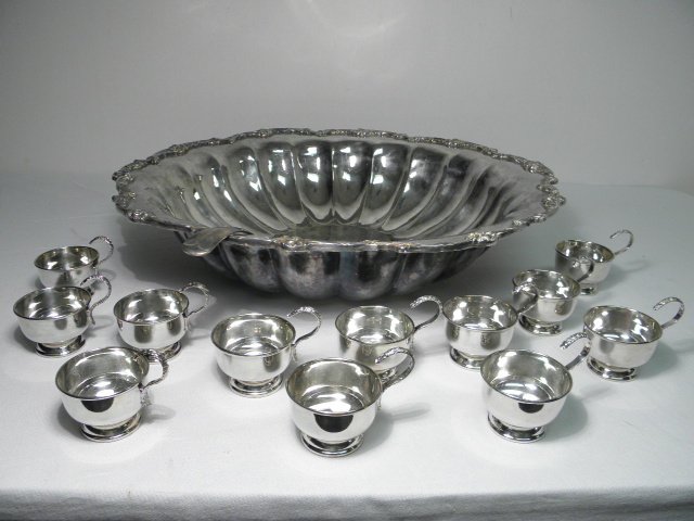 A large Samuel Peace silver plated punch