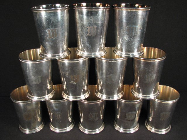 A set of twelve silver plated Julep 16c022