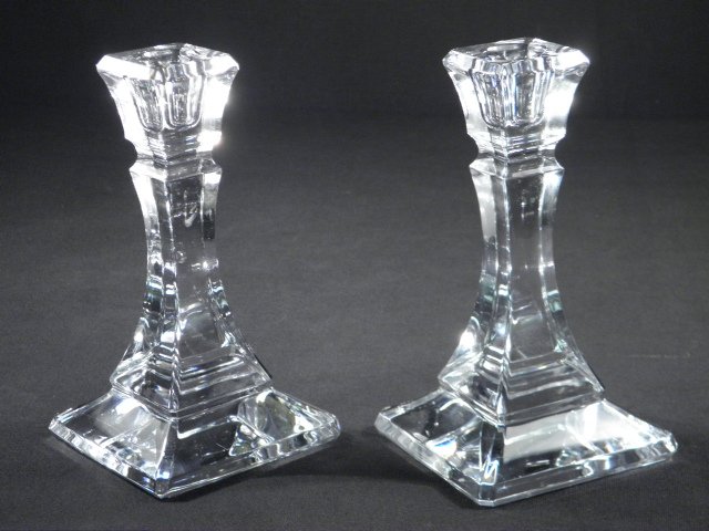 Pair of Tiffany Company crystal 16c036