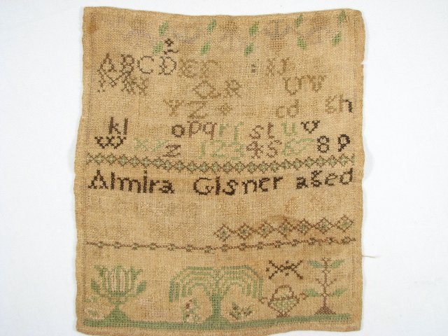 Early 19th century alphabet needlepoint 16c051