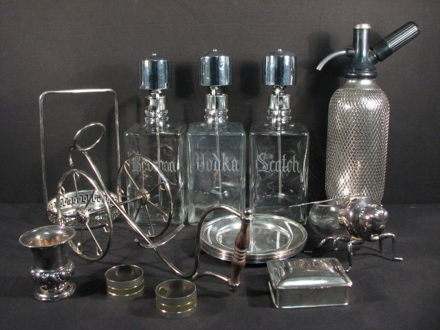 Lot of assorted silver plated bar