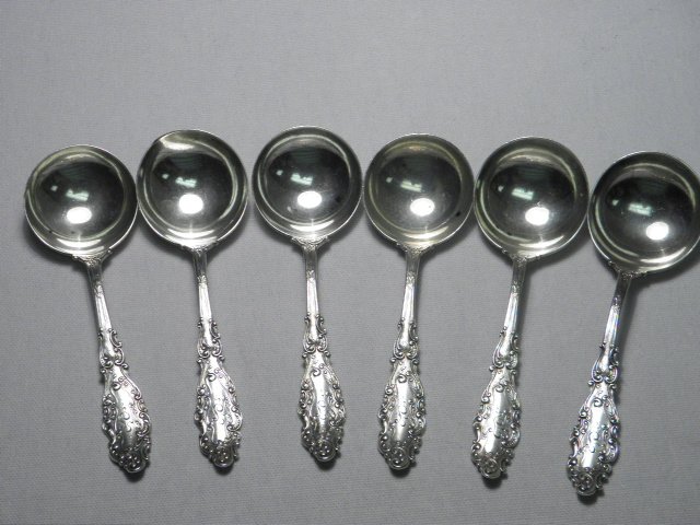 Six Gorham sterling silver bouillon