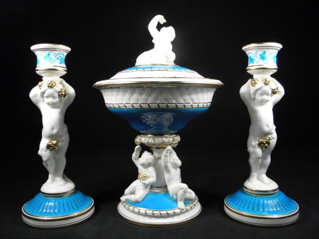 Minton s porcelain figural candlesticks 16c09a