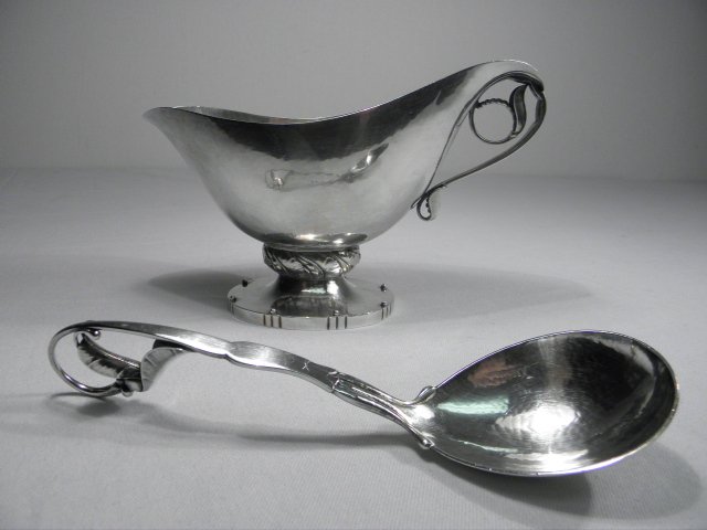 Georg Jensen sterling silver gravy boat