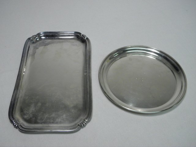 Lot of two sterling silver trays dishes  16c0ef