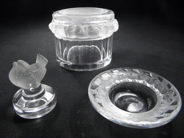 Three pieces of Lalique French 16c0f8