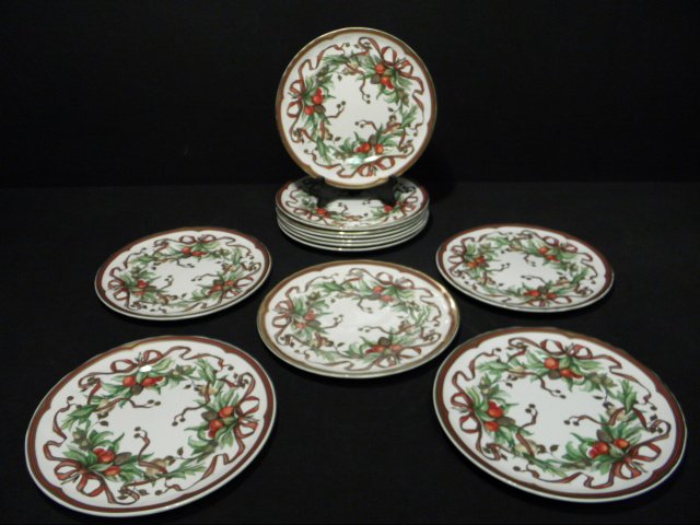 Lot of twelve Tiffany & Co 8.8''