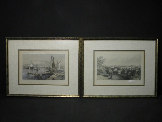 Two hand colored engravings after 16c124