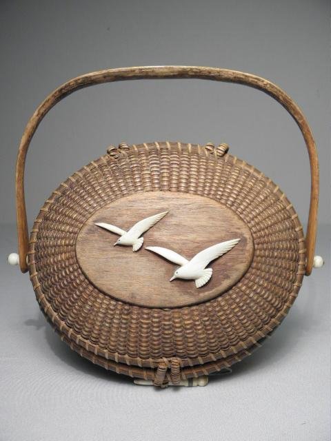 A Nantucket friendship basket or