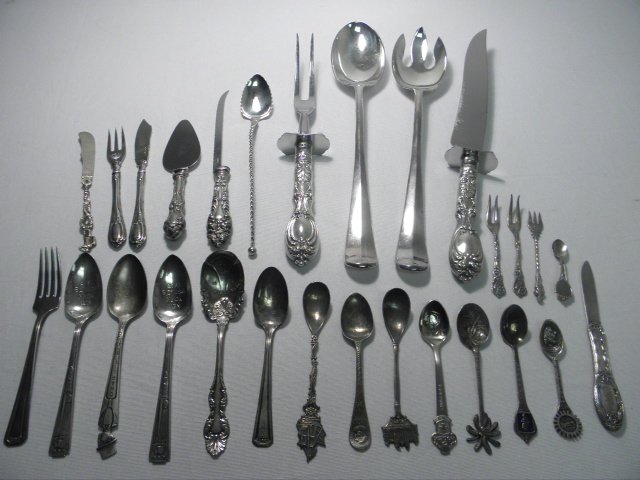 Large lot of assorted silverplate 16c16a
