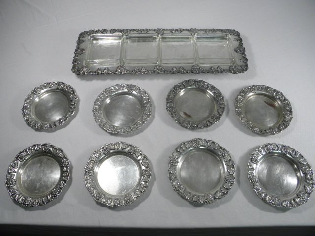 A silverplate sectioned server with