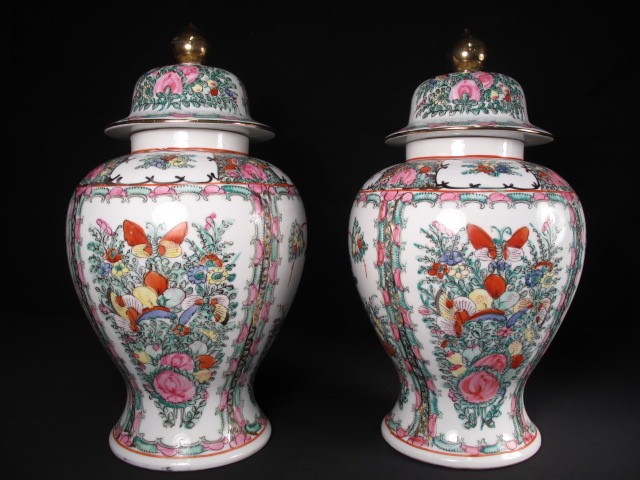 20th century Chinese ginger jars in