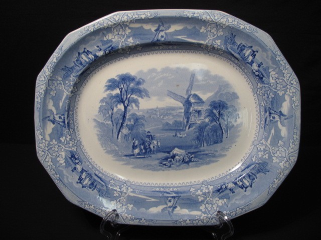 English blue Staffordshire platter 16c2ff