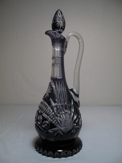 A Czech cut to clear crystal decanter