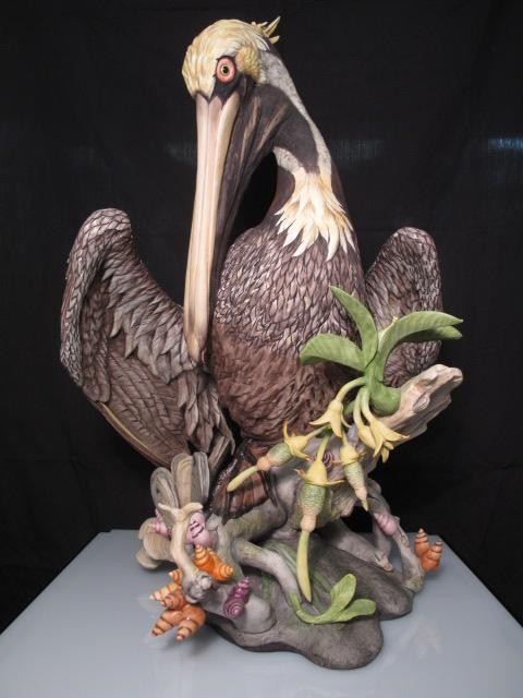 Large Boehm porcelain pelican figurine.