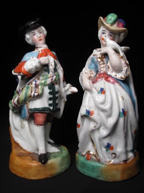 Pair of two pottery figurines 20th 16c36d