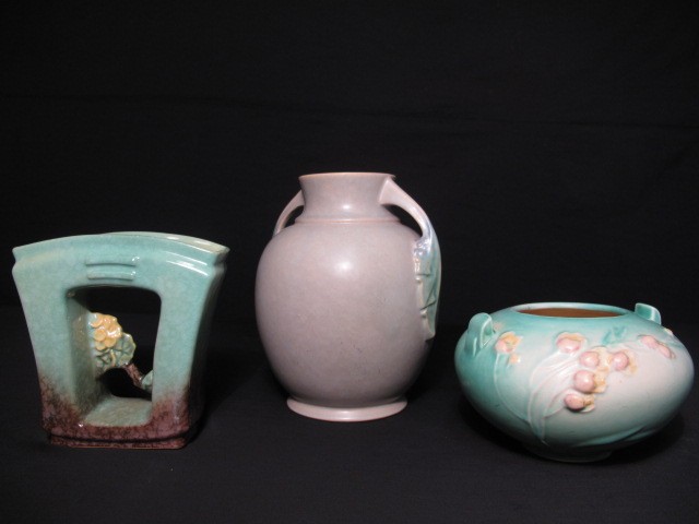 Group lot assorted Roseville art pottery