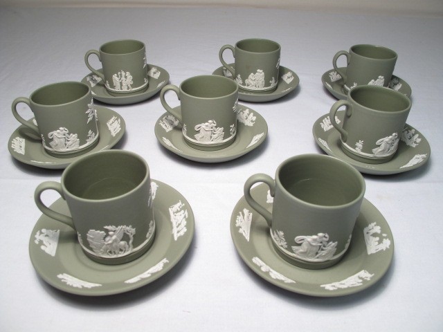 Wedgewood green jasper ware Demitasse 16c36f