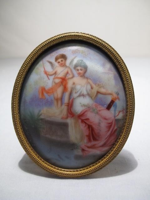 Miniature hand painted porcelain in