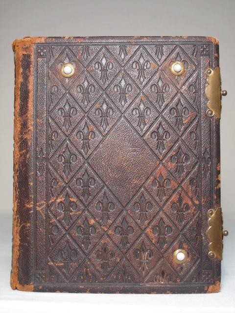 Antique leather-bound photograph