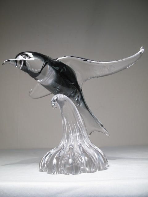 Murano art glass seagull on a swell  16c3a8