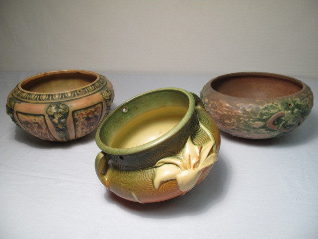 Group lot Roseville art pottery