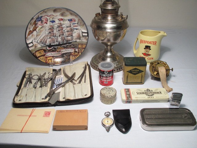 Lot of antique and vintage items.