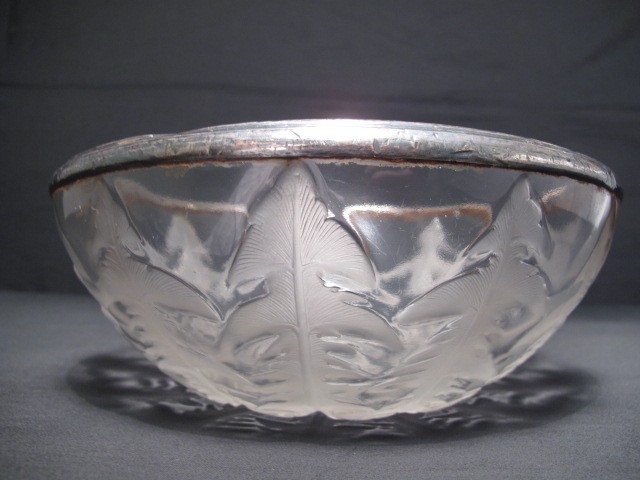 R Lalique crystal bowl with later 16c3ed