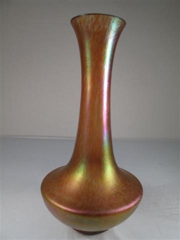 Loetz vase with pale orange body