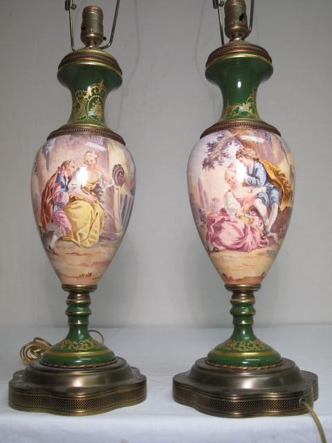 Pair of Sevres hand painted porcelain 16c41e