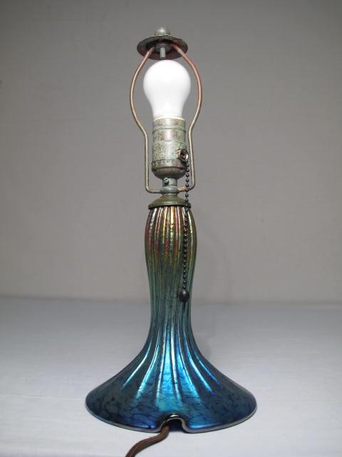 Art glass lamp base signed Lundberg 16c434