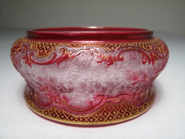 Baccarat cranberry art glass small