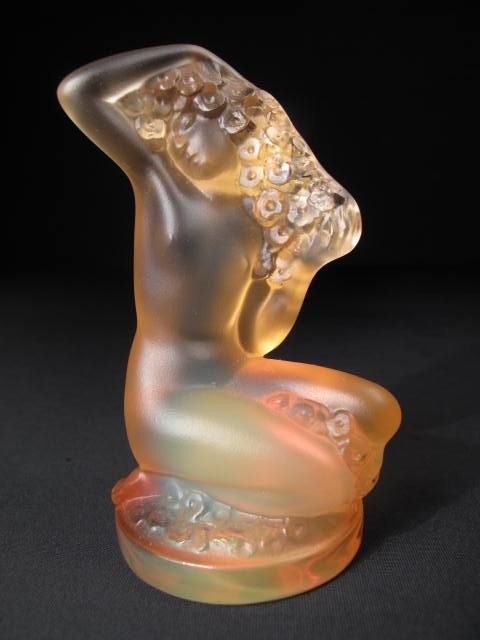 Small Lalique pale amber frosted 16c459