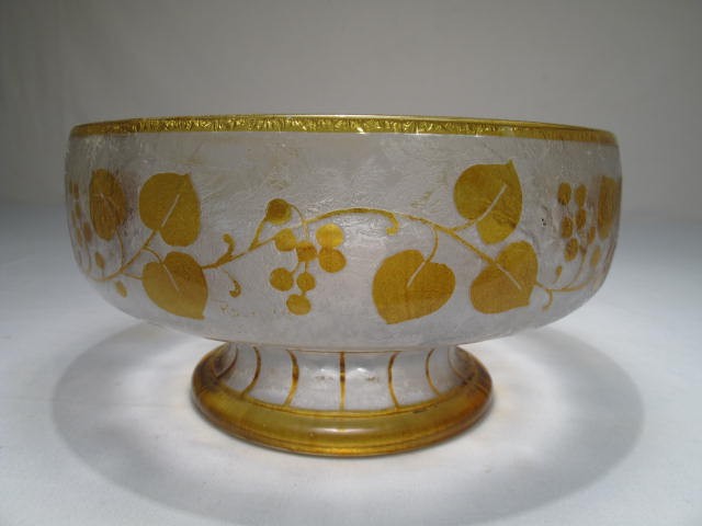 A rare Handel cameo art glass bowl with