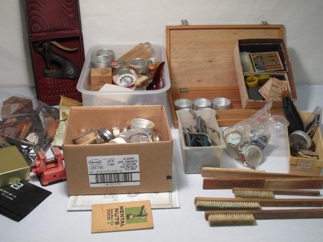 Large lot of assorted watches tools