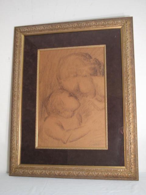 Early 20th century charcoal drawing 16c51a